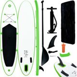 vidaXL Stand-up paddleboard opblaasbaar groen en wit