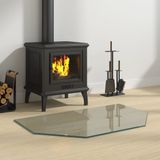 Kaminofen Glasplatte Sechseck 80x50 cm Vidaxl