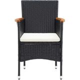 Garten-Essstühle 4 Stk. Poly Rattan Schwarz Vidaxl