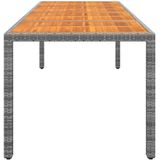 VidaXL Tuintafel 250x100x75 cm Poly Rattan en Massief Acaciahout Grijs