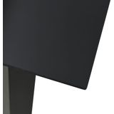 vidaXL Tuintafel 80x80x74 cm staal en glas zwart