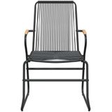 VidaXL Tuinstoelen Set 2 St 58x59x85,5 cm PVC-Rattan Zwart