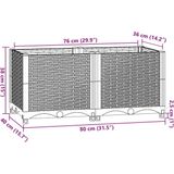 vidaXL Hochbeet 80x40x38 cm Polypropylen