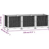 vidaXL Hochbeet 120x40x38 cm Polypropylen