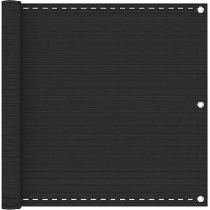 vidaXL - Balkonscherm - 90x300 - cm - HDPE - antracietkleurig