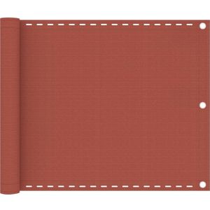 vidaXL - Balkonscherm - 75x600 - cm - HDPE - terracottakleurig