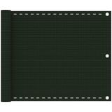 vidaXL - Balkonscherm - 75x300 - cm - HDPE - donkergroen