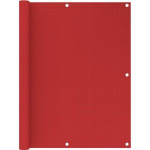 vidaXL - Balkonscherm - 120x500 - cm - HDPE - rood
