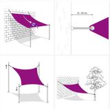 Sonnensegel 160 g/m² Anthrazit 5x7 m hdpe Vidaxl