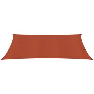 HDPE Schaduwdoek - Terracotta - Waterdoorlatend - Uv-bestendig - 3 x 6 m