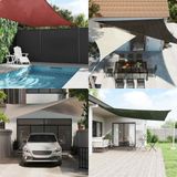 vidaXL Sonnensegel 160 g/m² Dreieckig Blau 5x5x6 m HDPE