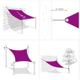 vidaXL Sonnensegel 160 g/m² Dreieckig Blau 5x5x6 m HDPE