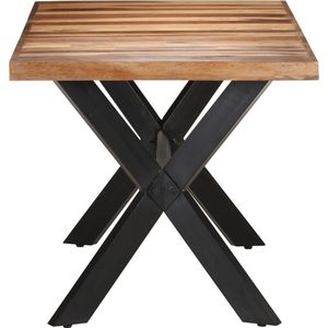 vidaXL-Eettafel-160x80x75-cm-massief-hout-met-honingkleurige-afwerking