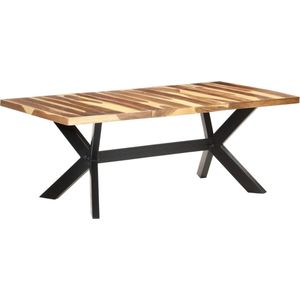 VidaXL Eettafel 200x100x75 cm Hout - Honingkleurige Afwerking