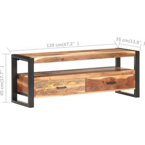 VidaXL TV-meubel 120x35x45 cm Hout - Honingkleurige Afwerking