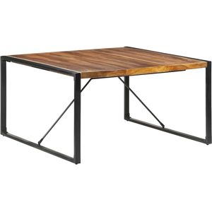 vidaXL Eettafel 140x140x75 cm massief hout