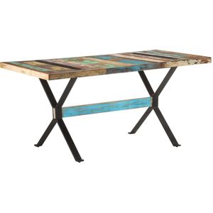 vidaXL Esstisch 160x80x76 cm Altholz Massiv