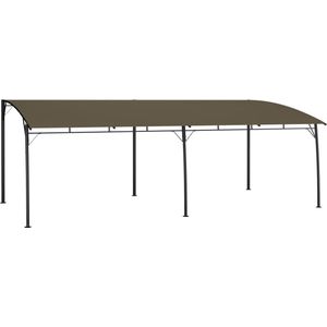 vidaXL - Zonneluifel - Taupe - Gepoederd Staal en Polyester