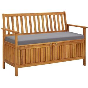 vidaXL Gartenbank Gartenbank mit Stauraum 120 cm Massivholz (1-St)