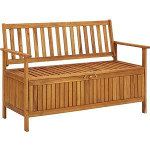 Gartenbank mit Stauraum 120 cm Massivholz Akazie Vidaxl
