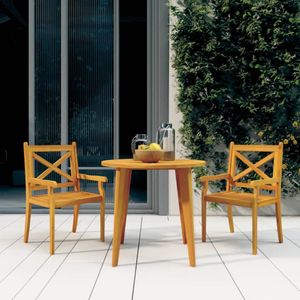 vidaXL - Tuinstoelen - 2 - st - massief - acaciahout