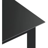 vidaXL Tuintafel 150x90x74 cm aluminium en glas zwart