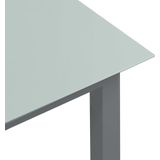 vidaXL Tuintafel 150x90x74 cm aluminium en glas lichtgrijs