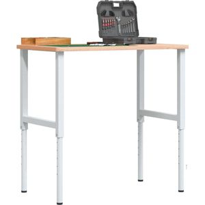 vidaXL Werkbankgestell Verstellbar 2 Stk. Metall 55x(69-95,5) cm Grau