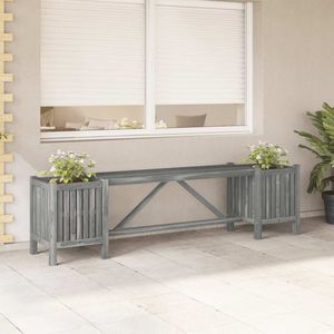 vidaXL-Tuinbank-met-2-plantenbakken-150-cm-massief-acaciahout-grijs