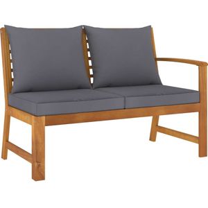 vidaXL Gartenbank 114,5 cm mit Dunkelgrauem Kissen Massivholz Akazie