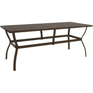 VidaXL Tuintafel 190x80x72 cm Staal Bruin