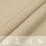 vidaXL Sonnensegel Oxford-Gewebe Dreieckig 4x5x6,4 m Beige