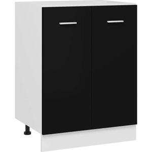 vidaXL Onderkast Lyon 60x46x81,5 cm bewerkt hout zwart