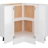 VidaXL Hoekonderkast 75,5x75,5x80,5 cm - Hoogglans Wit