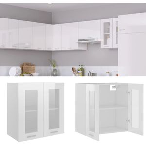 vidaXL Hangkast Lyon 60x31x60 cm bewerkt hout hoogglans wit