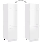 VidaXL Koelkastkast 60x57x207 cm - Hoogglans Wit