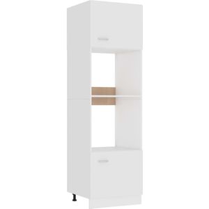 vidaXL - Lyon - Magnetronkast - Wit - Bewerkt Hout - 2 Deuren