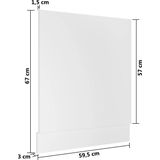 Lyon - Vaatwasserpaneel - Wit - Bewerkt Hout