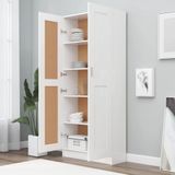 VidaXL Boekenkast 82,5x30,5x185,5 cm - Spaanplaat Wit