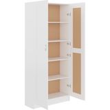 VidaXL Boekenkast 82,5x30,5x185,5 cm - Spaanplaat Wit