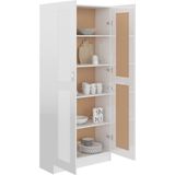 VidaXL Boekenkast 82,5x30,5x185,5 cm - Hoogglans Wit