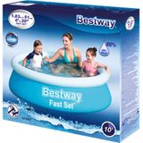 Bestway Zwembad Fast Set opblaasbaar rond 183x51 cm blauw