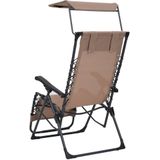 vidaXL Terrasstoelen 2 st inklapbaar textileen taupe