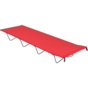 VidaXL Campingbed 180x60x19 cm - Oxford Stof en Staal - Rood