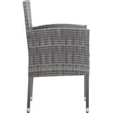 VidaXL Tuinstoelen 4 st Poly Rattan Antraciet