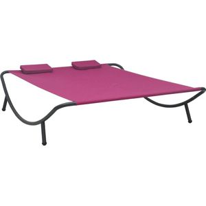 Loungebed stof roze