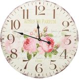 Retro Wandklok - Meerkleurig - MDF - Diameter 60 cm