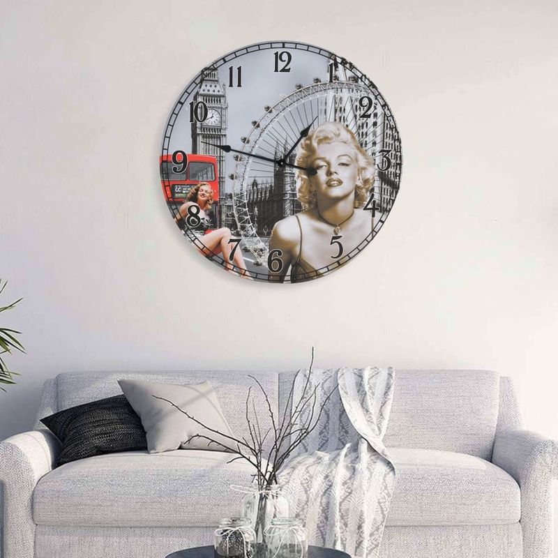 vidaXL Wandklok - Meerkleurig - MDF - Diameter 60 cm
