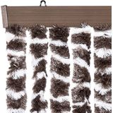 vidaXL Insektenschutz-Vorhang Braun und Weiß 90x220 cm Chenille