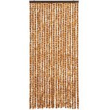 vidaXL Insektenschutz-Vorhang Ocker und Weiß 90x220 cm Chenille
